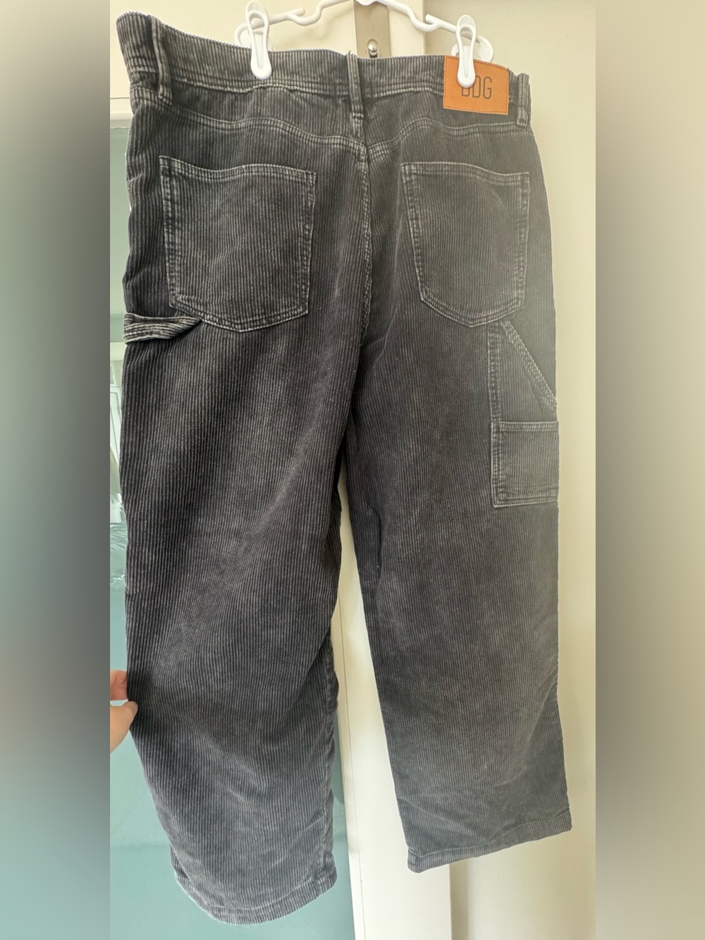 Urban Outfitters Charcoal Corduroy Wide-Leg Pants - Picture 2 of 4